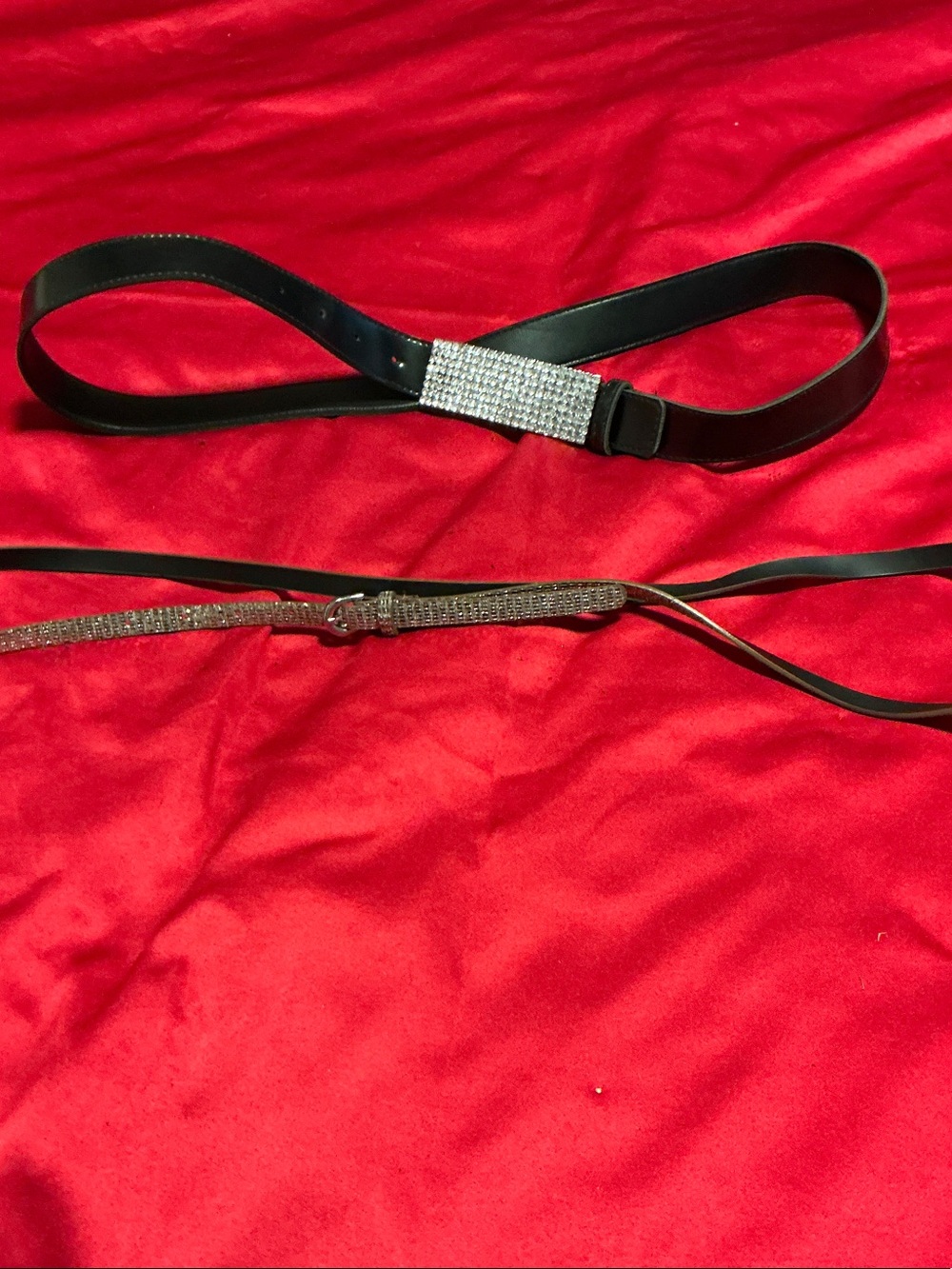 Black Rhinestone Accent Waist Belt  18W - Women's Accessory
